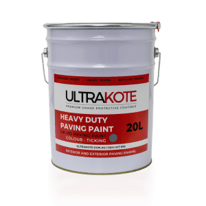 UltraKote Solvent Base Heavy Duty Paving Paint 20L for durable surface protection.