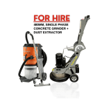 Concrete Floor Grinder and Dust Extractor for hire in sydney