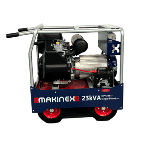 Makinex Power Generator 23 kVA for reliable high-power supply in construction and industrial settings.