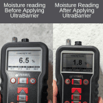 Ultrabarrier: Before and After moisture reading