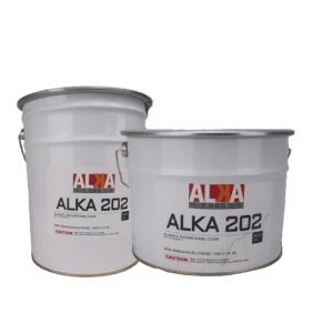 Alka 202 Two Pack Polyurethane 10L, durable protective coating for concrete and metal surfaces, available across Australia.