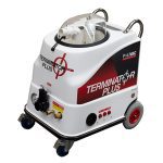 Polivac Terminator PLUS Carpet Extractor with a compact design, 600 PSI pump, and durable fibreglass body for versatile cleaning sic