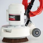 Polivac A23 Mini Scrubber with 30 cm pad holder and a bassine brush with a clutch system. sydney industrial coatings