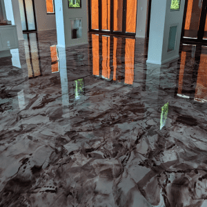 Liquid Metallic & Marble Epoxy Flooring for Garages